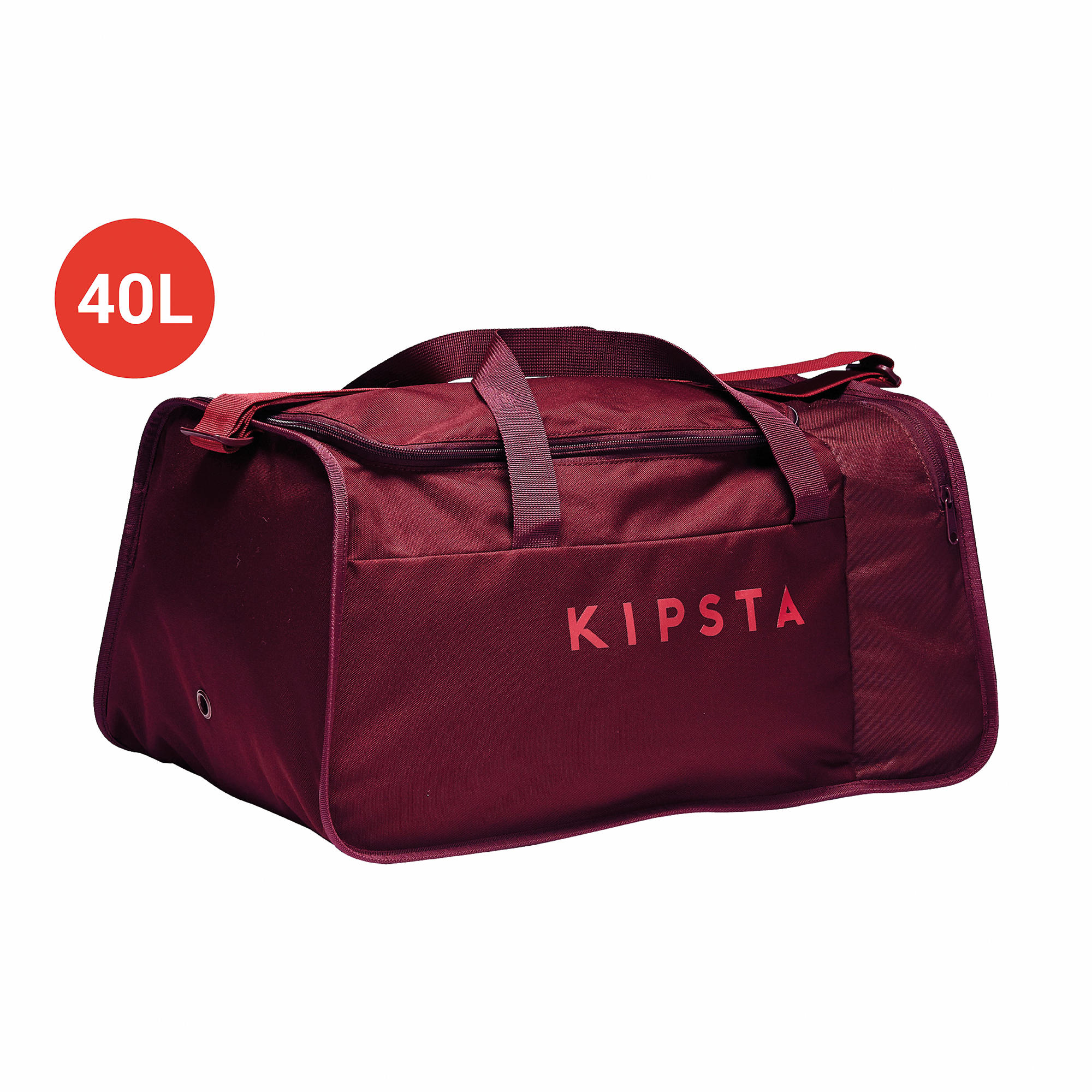 Sac de sports collectifs Kipocket 40 litres rouge grenat bourgogne