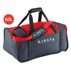 Sac de sports collectifs Kipocket 60 litres gris rouge