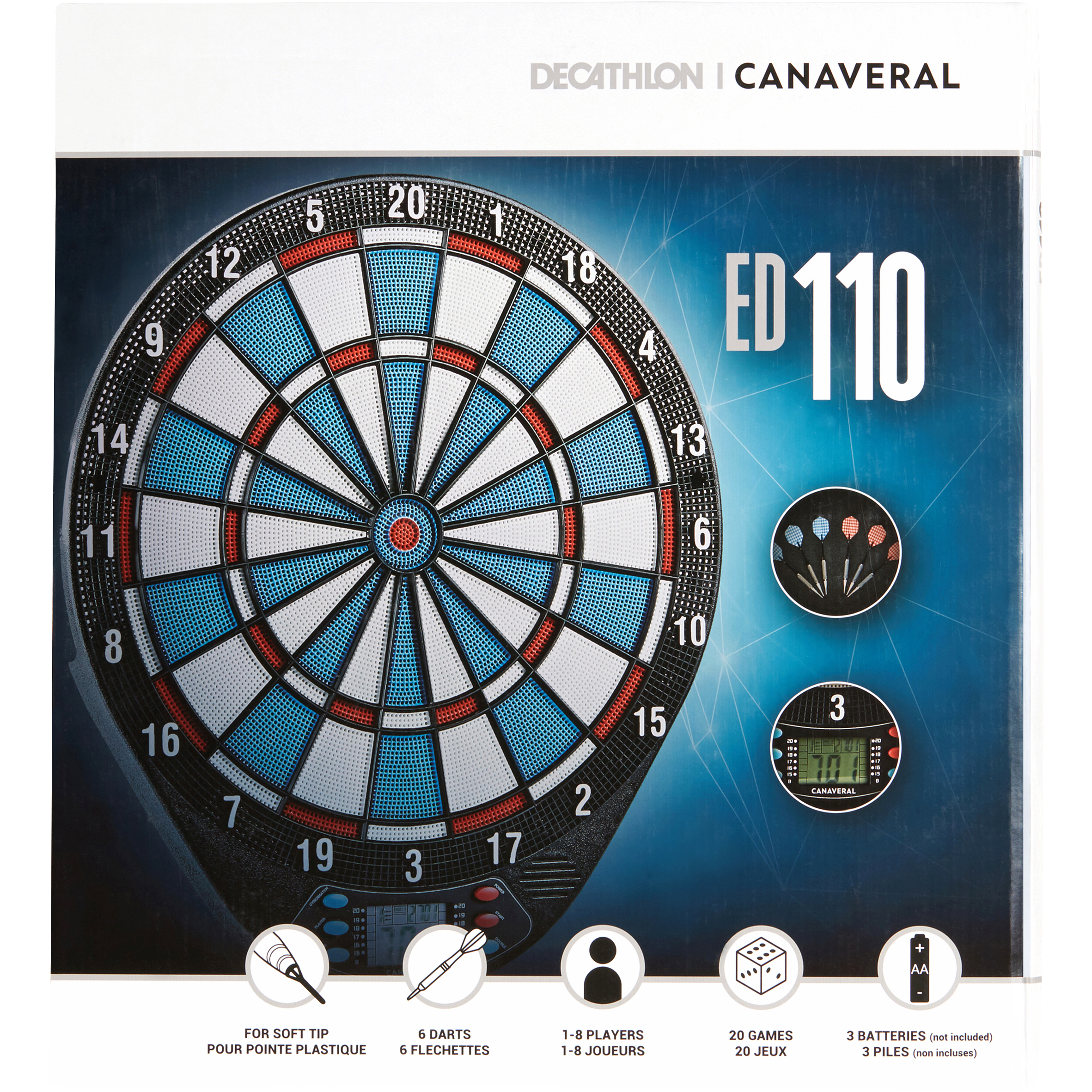 Cible De Fléchettes électronique Pro – 243 Jeux, 16 Joueurs, Voix Et Score Auto, Sécurité Pointe Souple