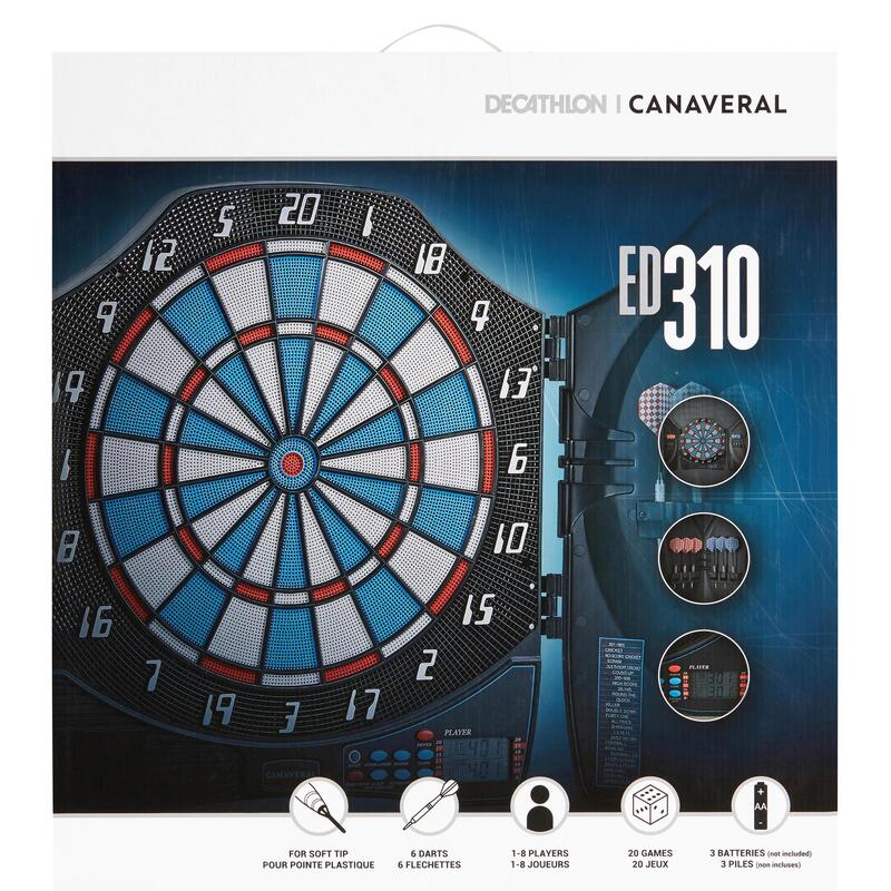 Elektronische Dartscheibe - ED310 Softdart mit 6 Pfeilen