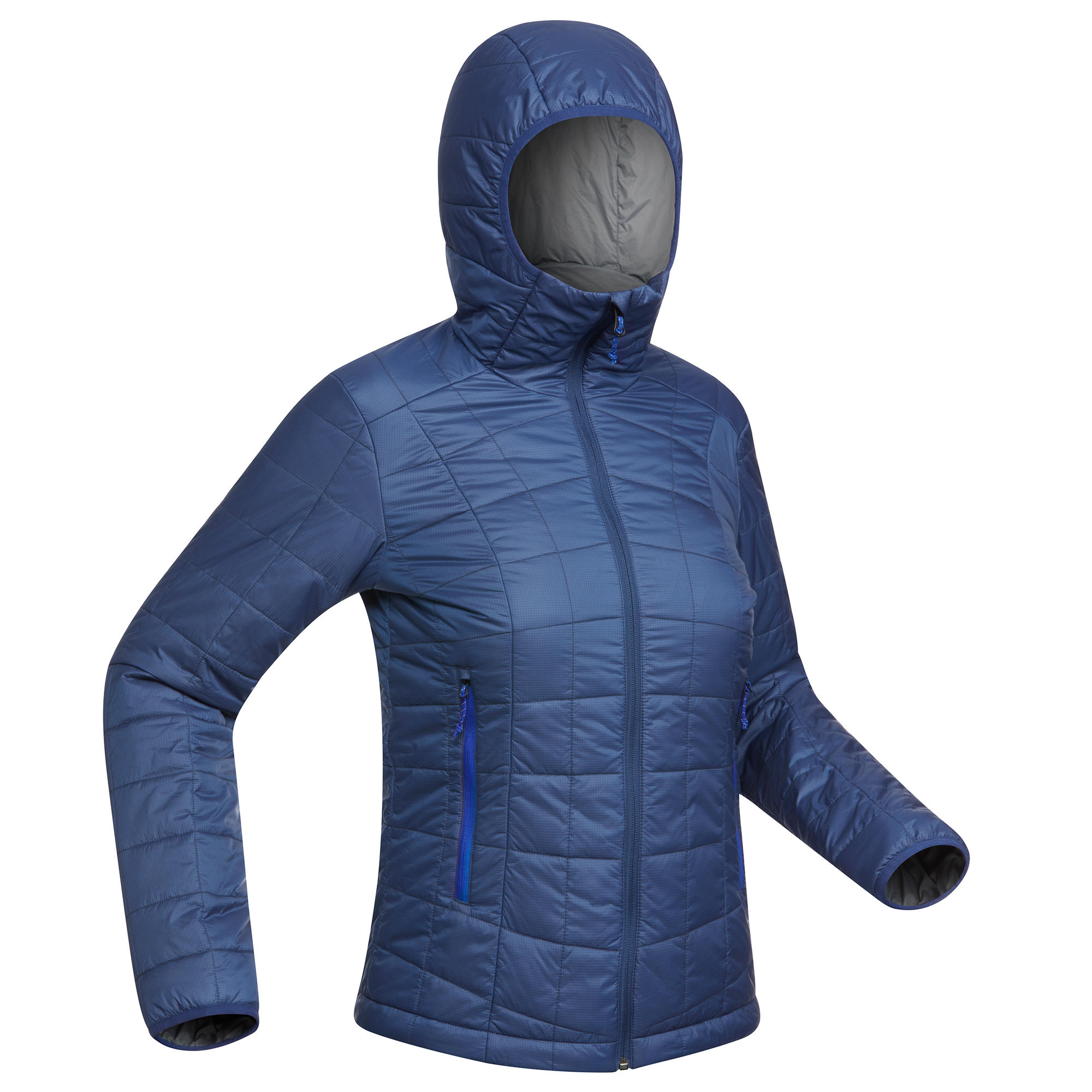Bleu Montagne 100 Trek Doudoune Capuche Femme Trekking b67yYvfg