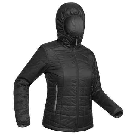 CHAQUETA TREKKING MUJER TREK100 NEGRO