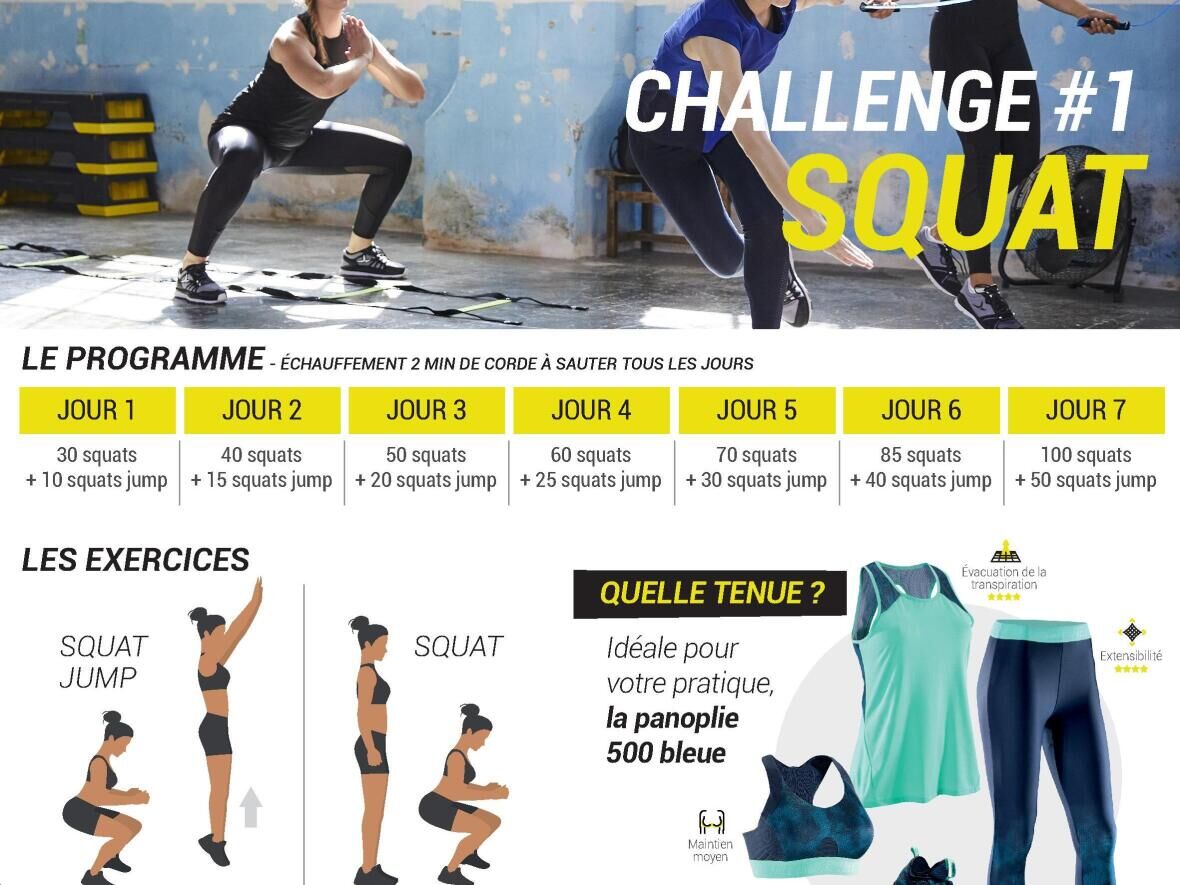 Challenge squat domyos 