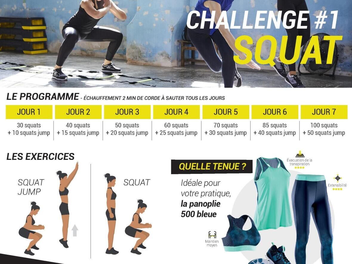 Challenge squat domyos 