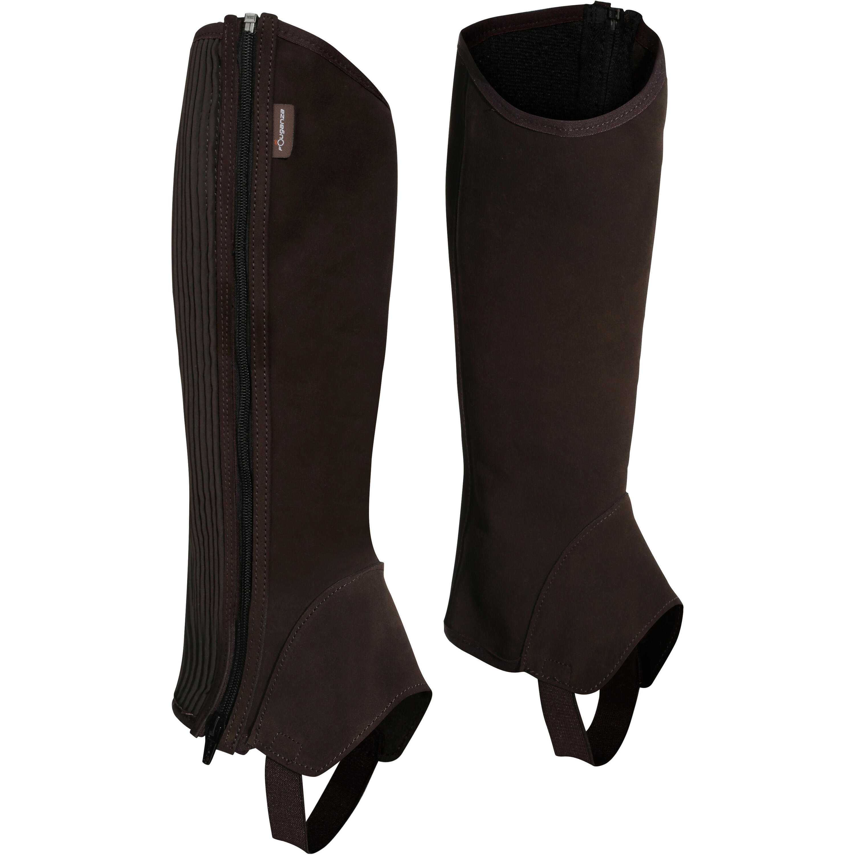 Sentier Adult Gusseted Horse Riding Half Chaps - Brown 2/10