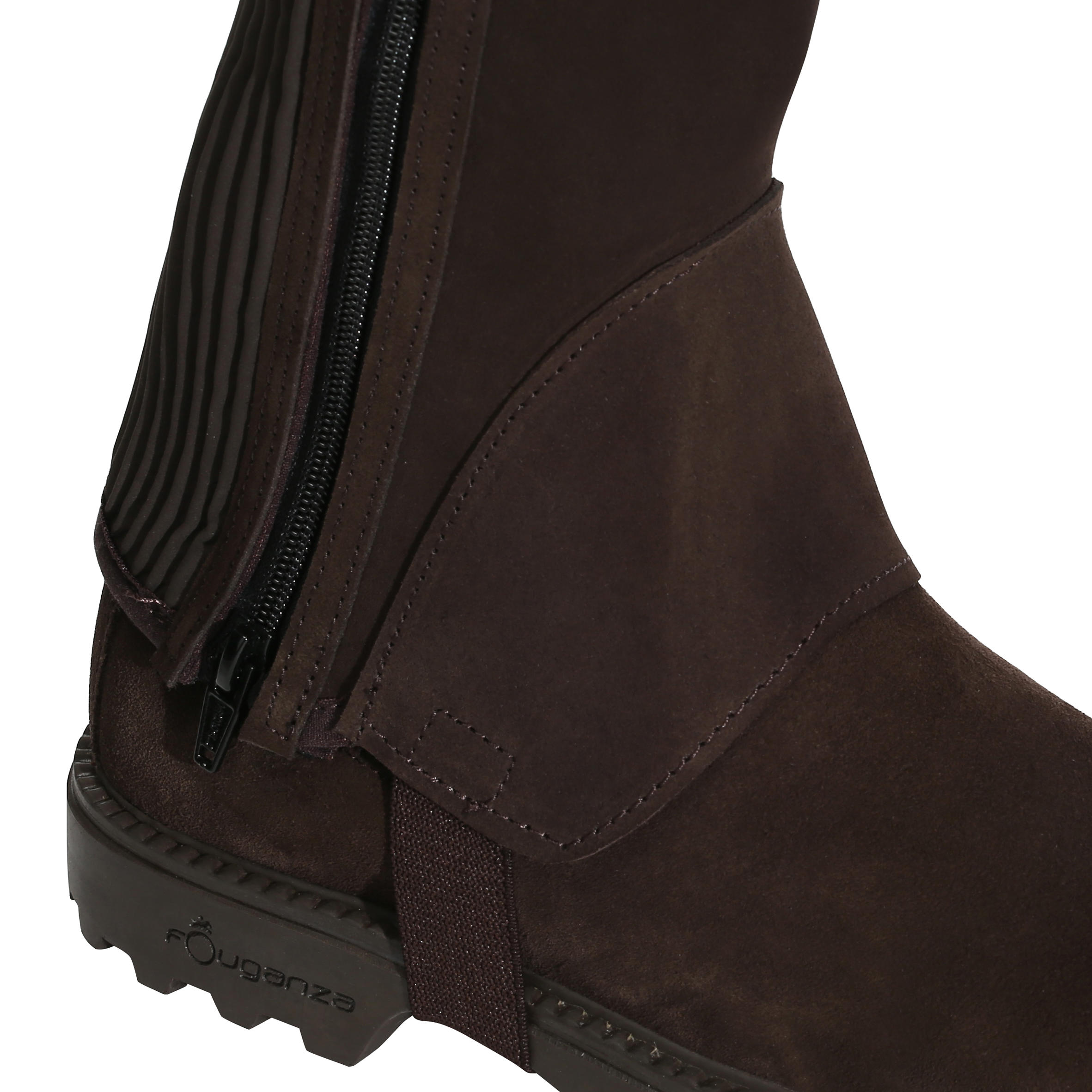 Sentier Adult Gusseted Horse Riding Half Chaps - Brown 5/10