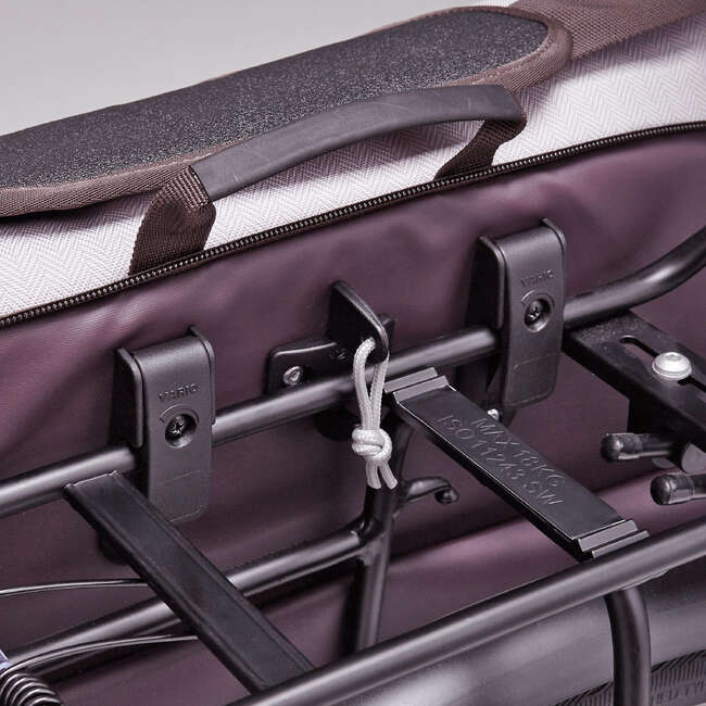 ELOPS 1 x 15L Bike Messenger Bag 500 Plum/Beige Decathlon