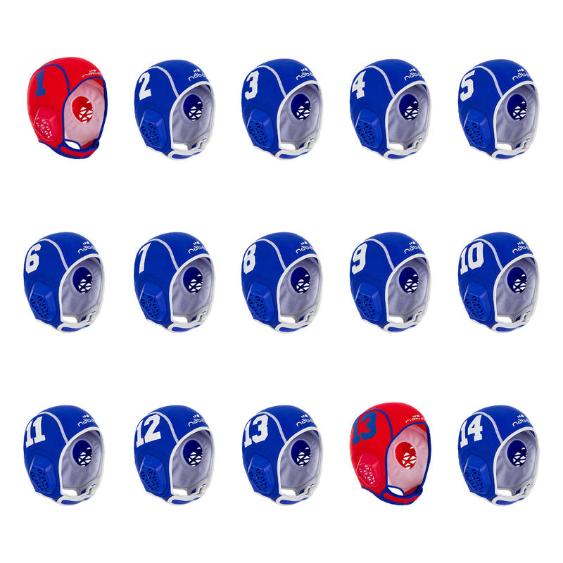 Set of 15 blue Easyplay kid's water polo caps Set of 15 blue Easyplay kid's water polo caps