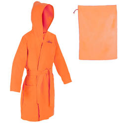 Pack peignoir junior orange et serviette microfibre L 80 * 130 cm orange nabaiji
