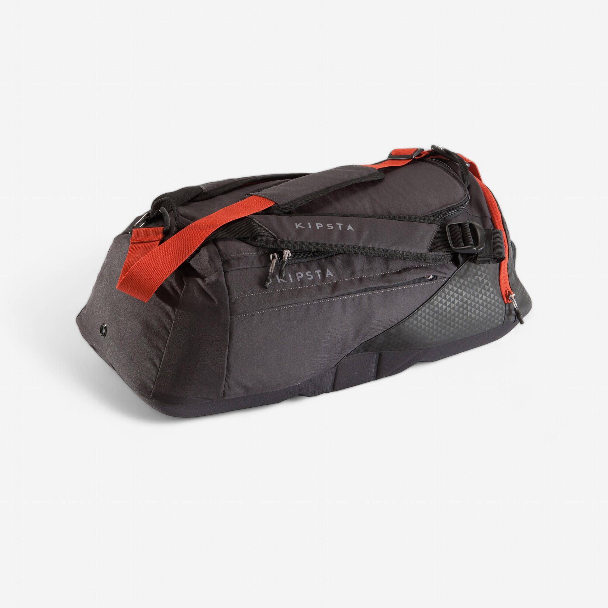 FOOTBALL KITBAG Away 30 Litres - Black/Grey/Red -  1