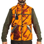 Chaleco Caza Solognac 100 Hombre Reversible Naranja Fluo Camuflaje Marrón