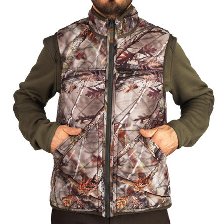 Gilet chasse réversible camouflage/camouflage fluo 100 - Decathlon