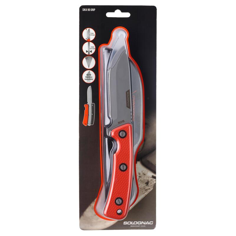 Jagdmesser SIKA 90 feststehend 9 cm Grip orange