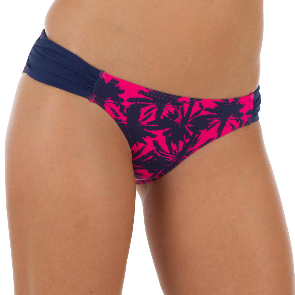 Niki Women's Surfing Swimsuit Bottoms with Gathering at the Sides - Miami Pink