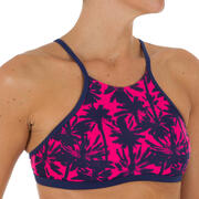 Rožnat ženski zgornji del kopalk s podloženimi košaricami ANDREA