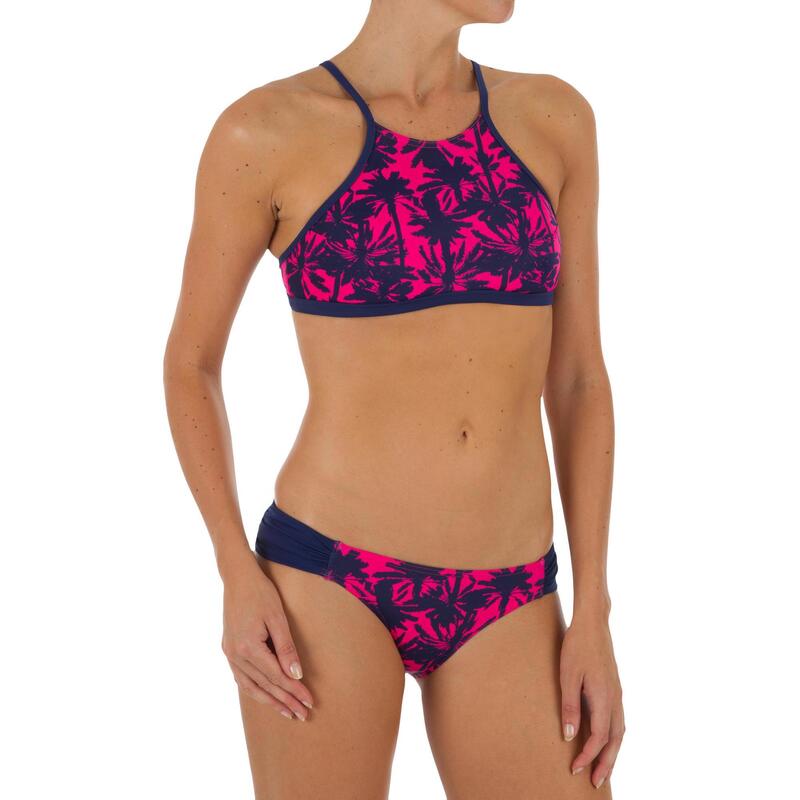 Haut de maillot de bain femme brassière de surf avec coques ANDREA PALMA rose