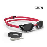 نظارات سباحة B-FAST - أسود أحمر، بعدسات سوداء
