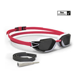 Lunettes de natation 900 B-FAST Noir Rouge verres fumés