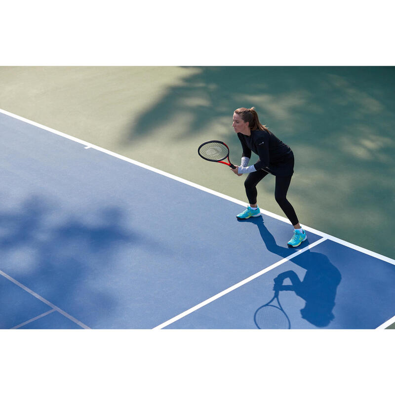 Essential Women's Tennis T-Shirt - Black/Grey