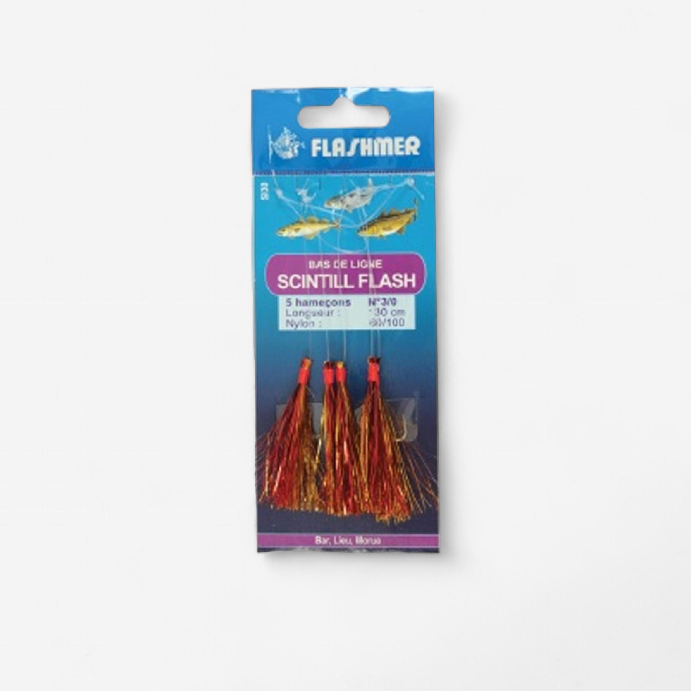 Decathlon | Terminale pesca in mare SCINTIFLASH 5 ami n°2 |  Flashmer