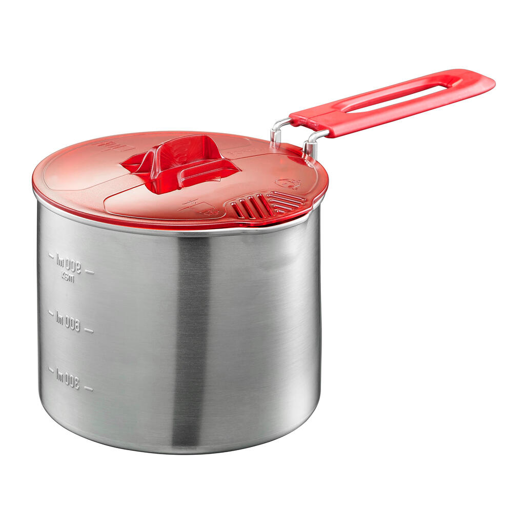 Trekking Stainless Steel Cookset MT500 - 1 Person