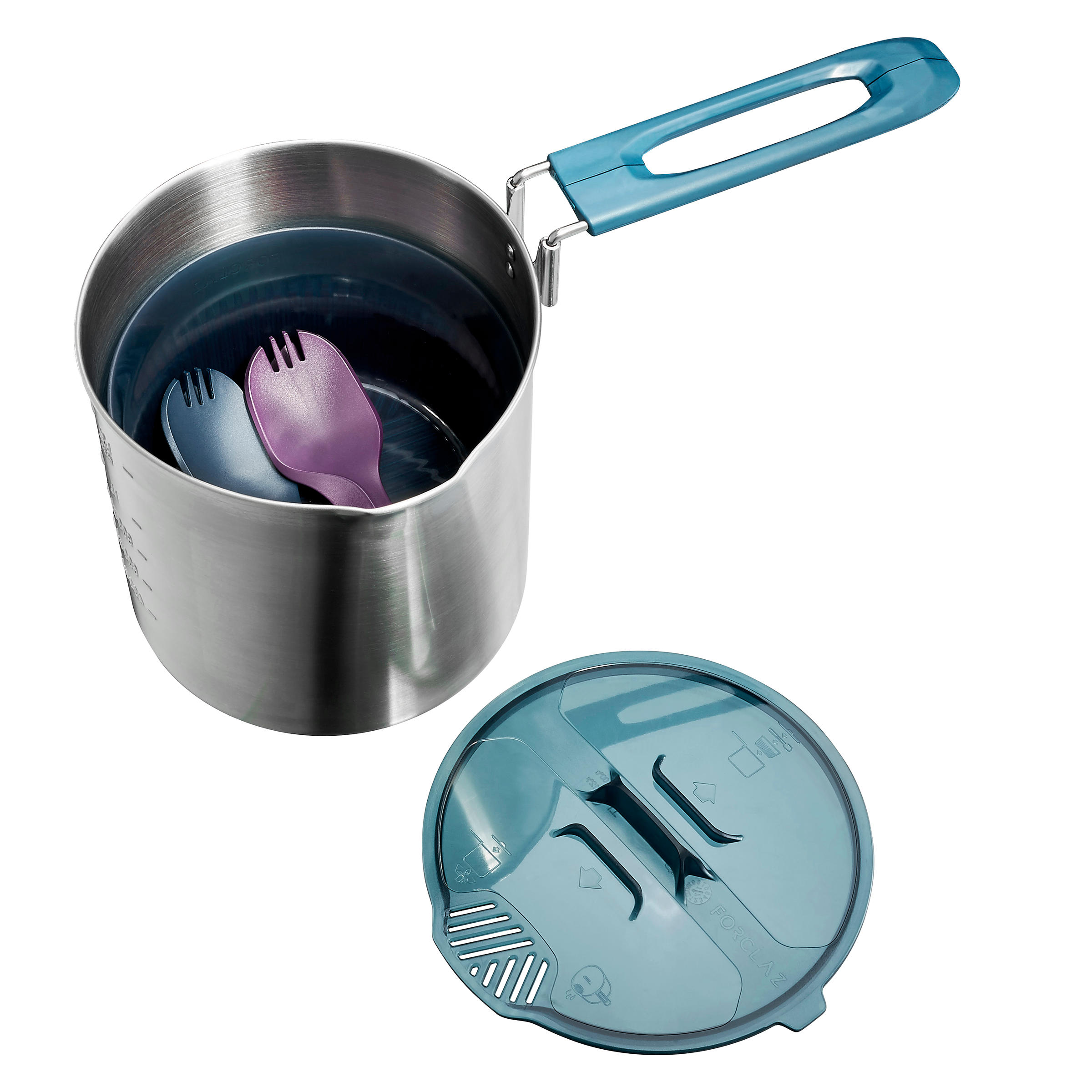 Stainless Steel Hiking Cook Set - MT 500 - FORCLAZ