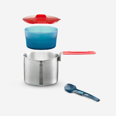 Kochset Edelstahl Trekking - MT500 1 Person