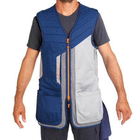 GILET BALL TRAP 500 BLEU