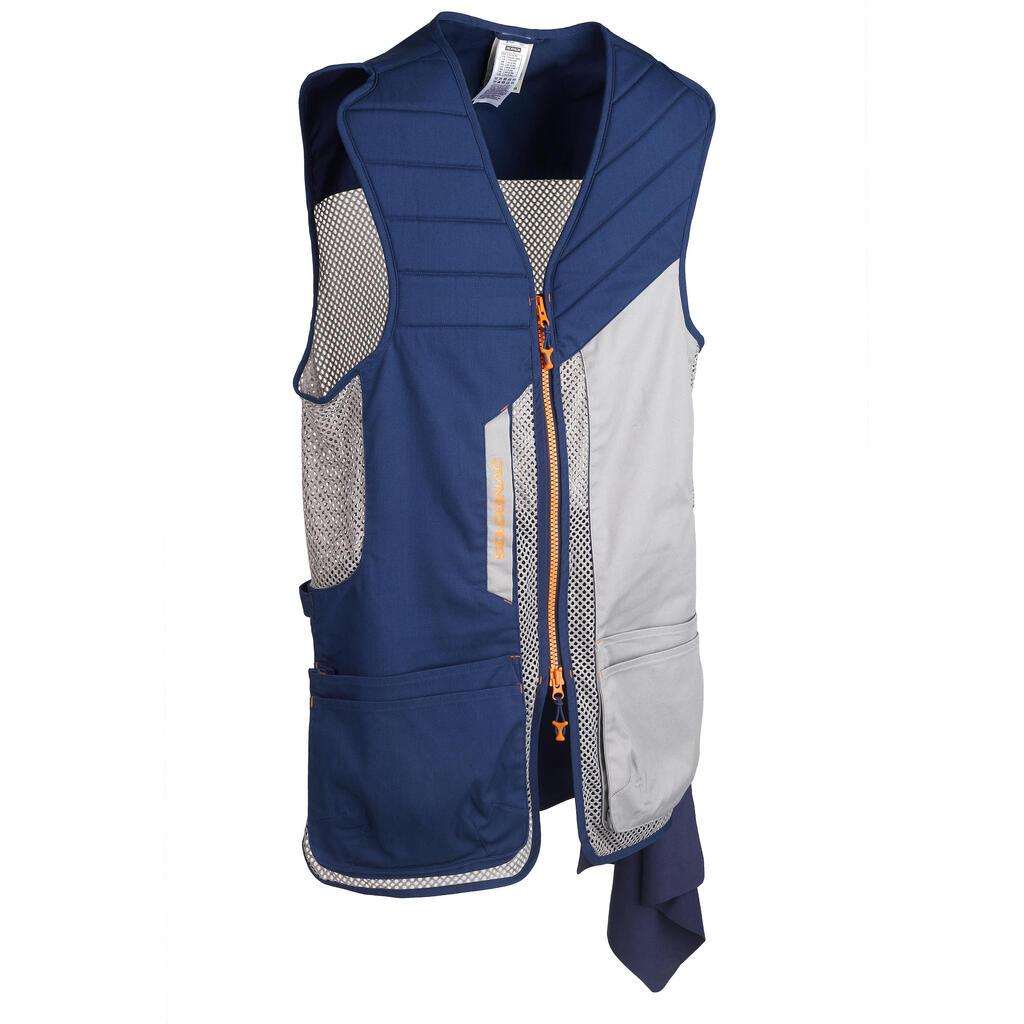 GILET BALL TRAP 500 BLEU