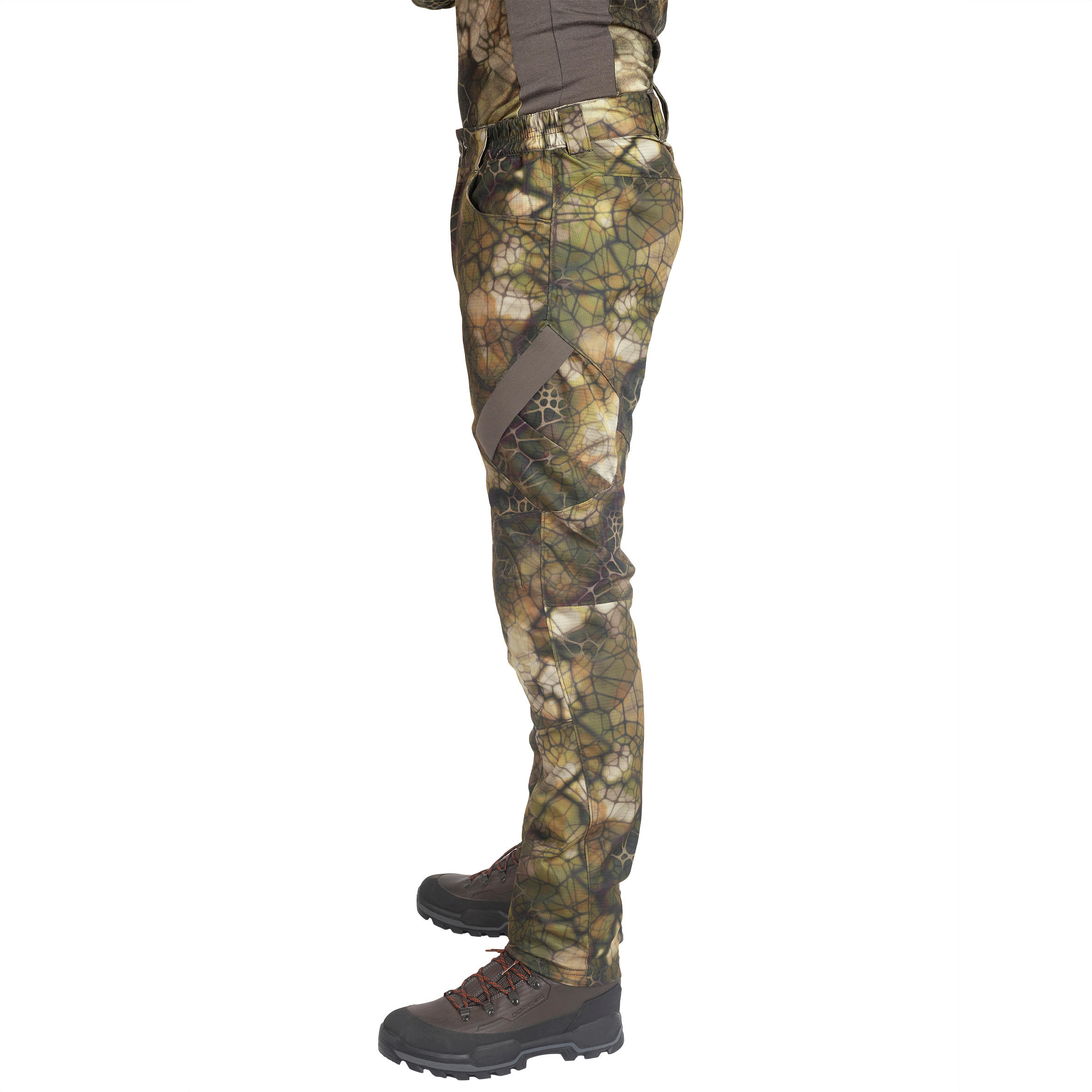 Pantalon de chasse silencieux et respirant - 900 camouflage furtiv - SOLOGNAC