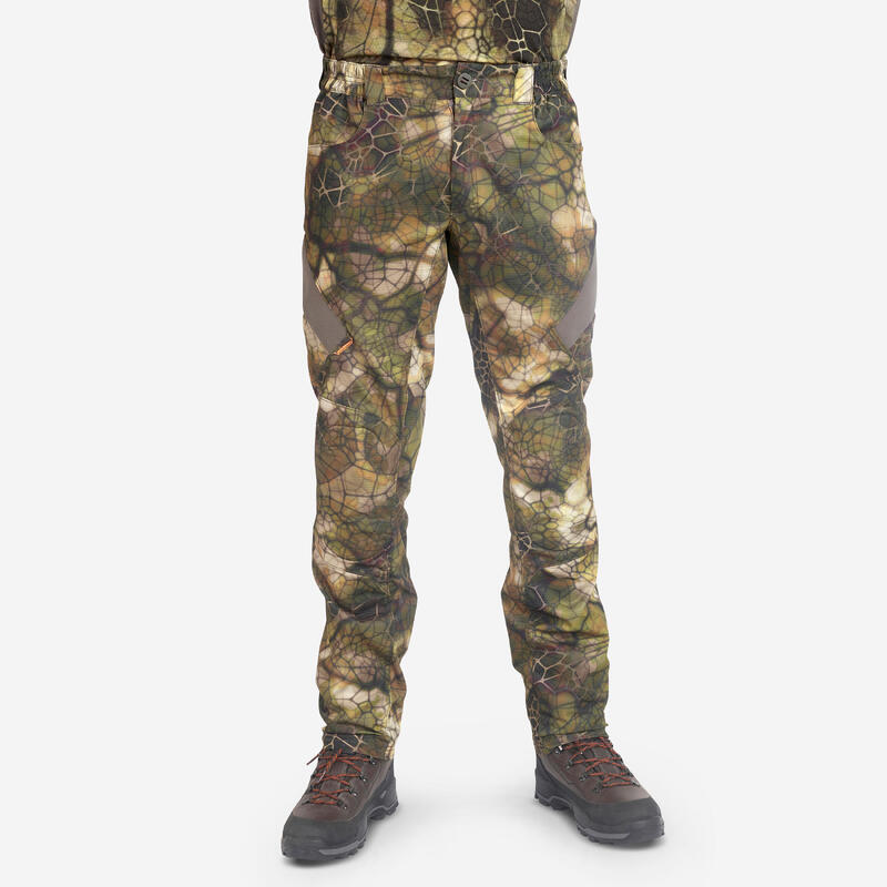 Jagdhose 900 Furtiv geräuscharm atmungsaktiv Camouflage 