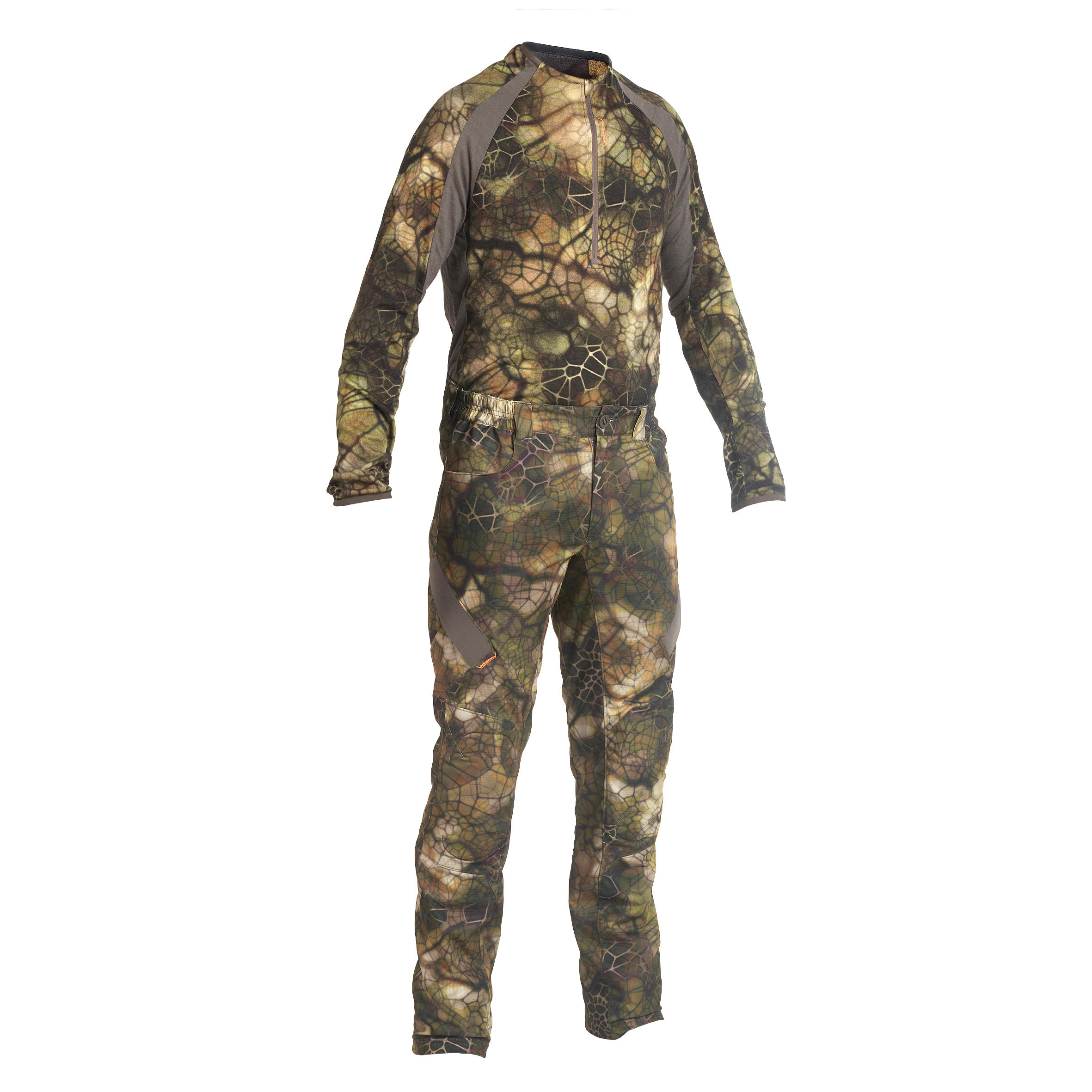 Pantalon de chasse silencieux et respirant - 900 camouflage furtiv - SOLOGNAC