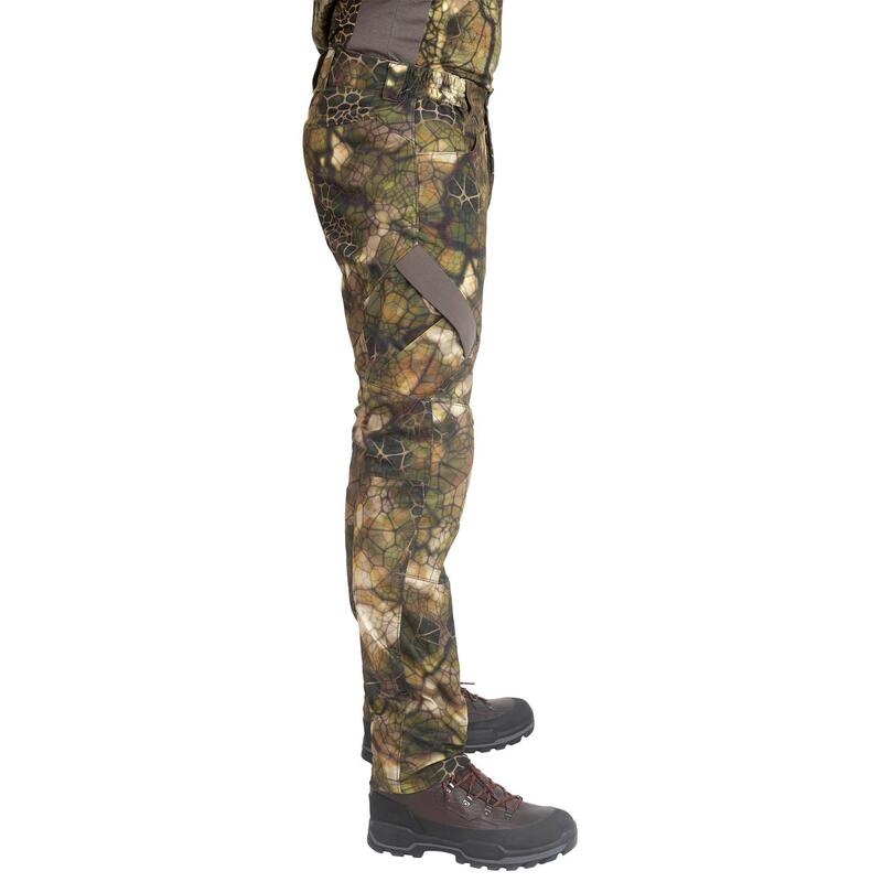 Jagdhose 900 Furtiv geräuscharm atmungsaktiv Camouflage 