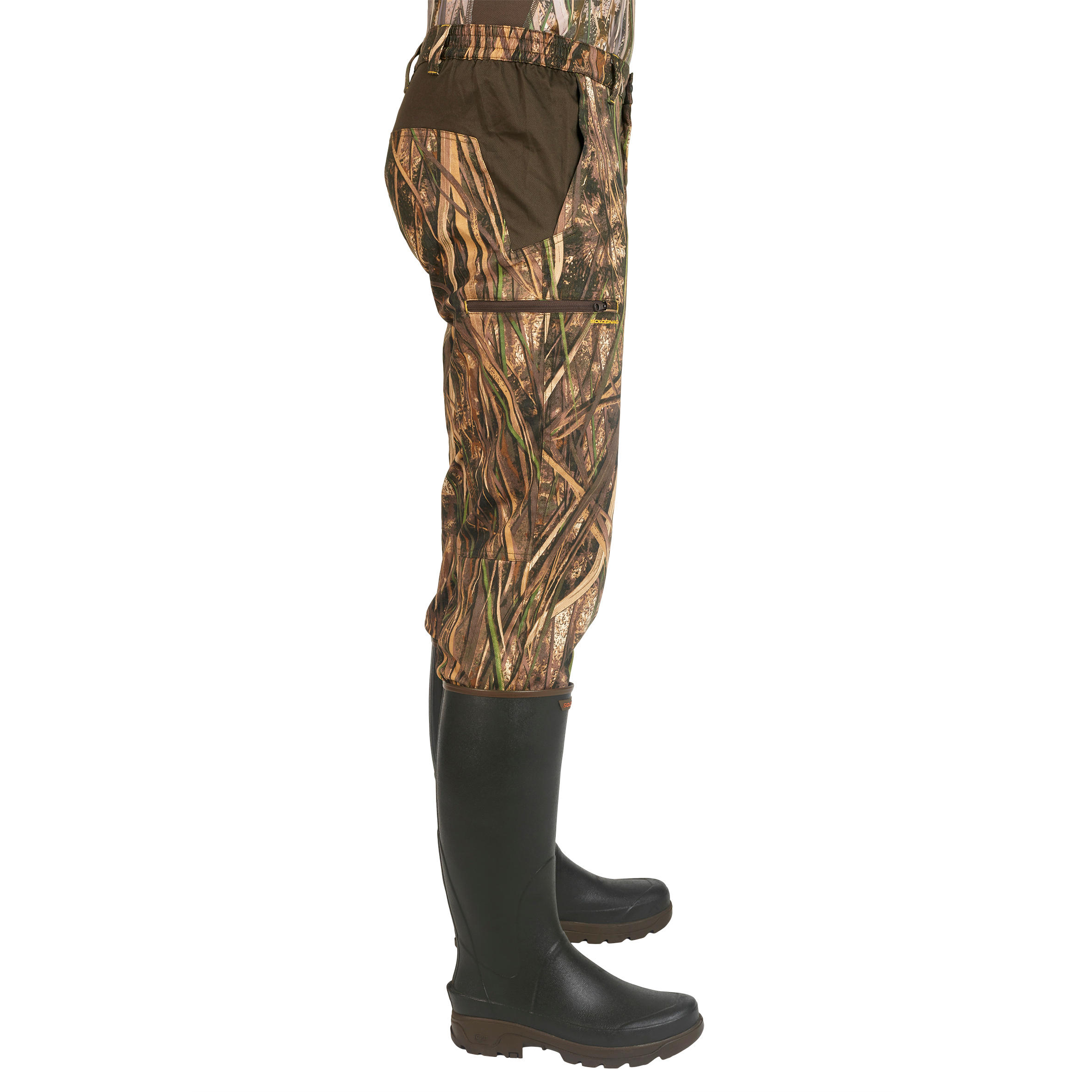 Pantalón De Caza Hombre Solognac 500 Ligero Transpirable Camuflaje Marismas 6/12