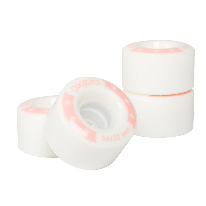 4 Roues de Roller quad Artistique 54mm 85A blanches