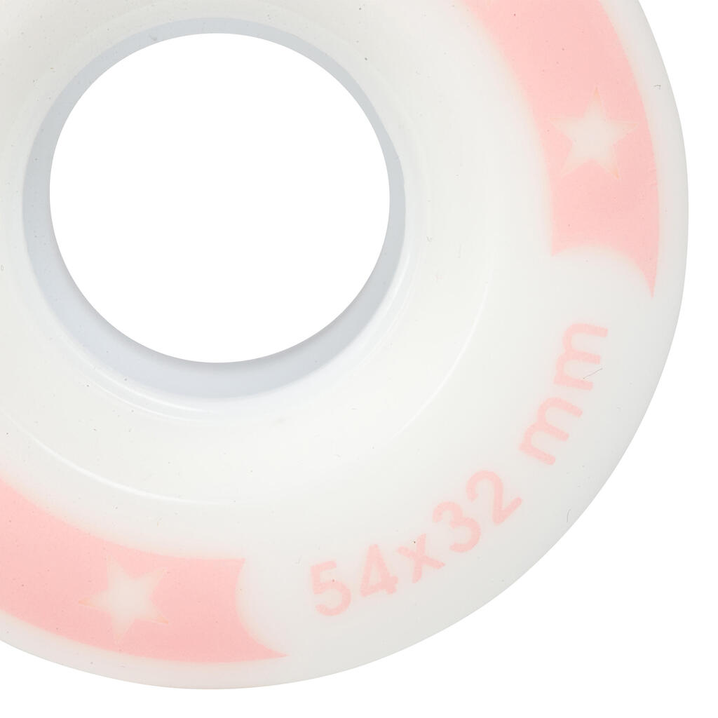 4 Ruedas Patines Quad Artístico Blanco 54 mm 85 A