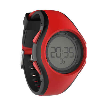 Montre chronomètre de course à pied W200 M rouge et noire