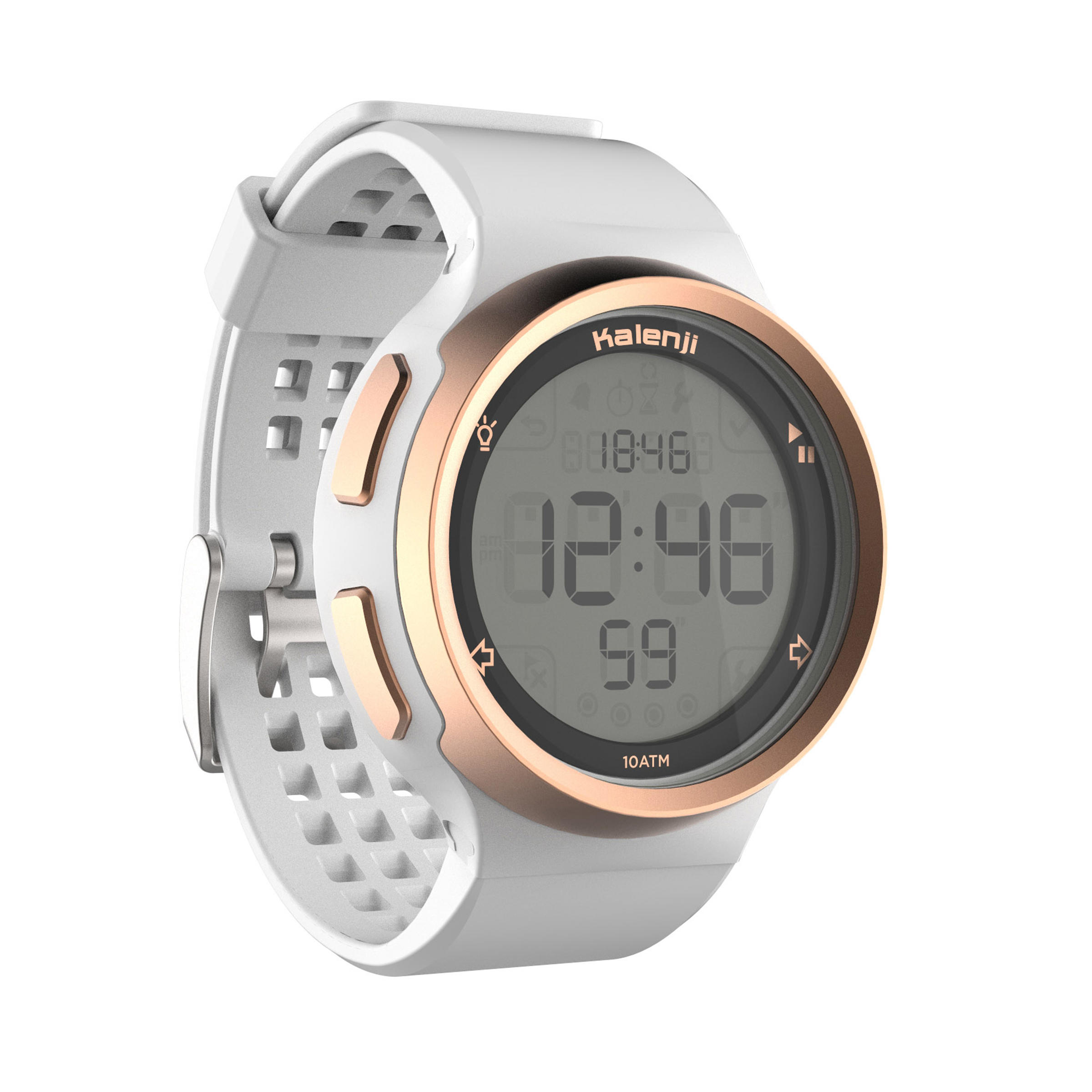 KALENJI Reloj digital running cronómetro W900 blanco
