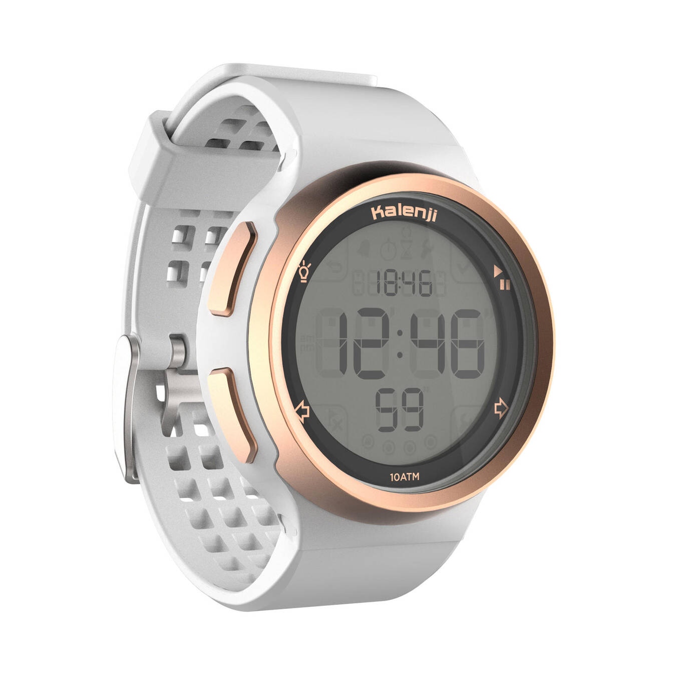 W900 M men's running stopwatch white and copper