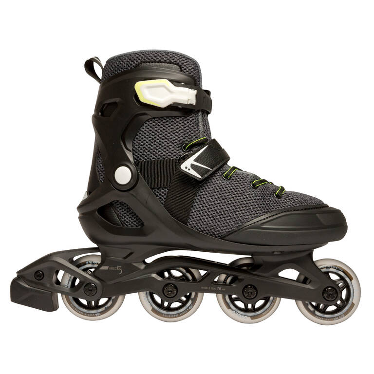 Sepatu Roda Fitness Fit100 - Hitam/Abu-abu