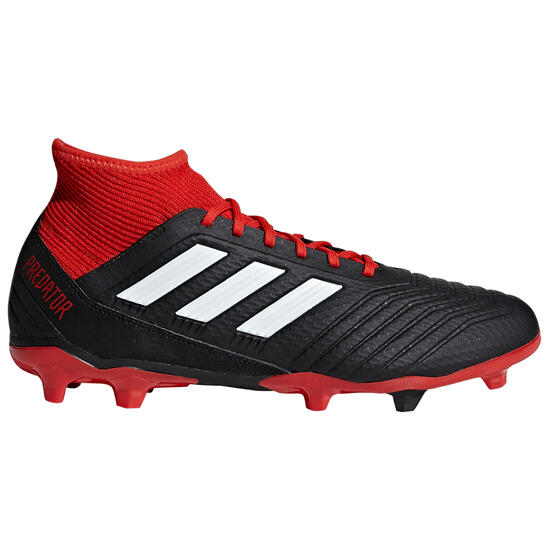 Botas de fútbol adulto Predator 3 FG negro rojo Adidas