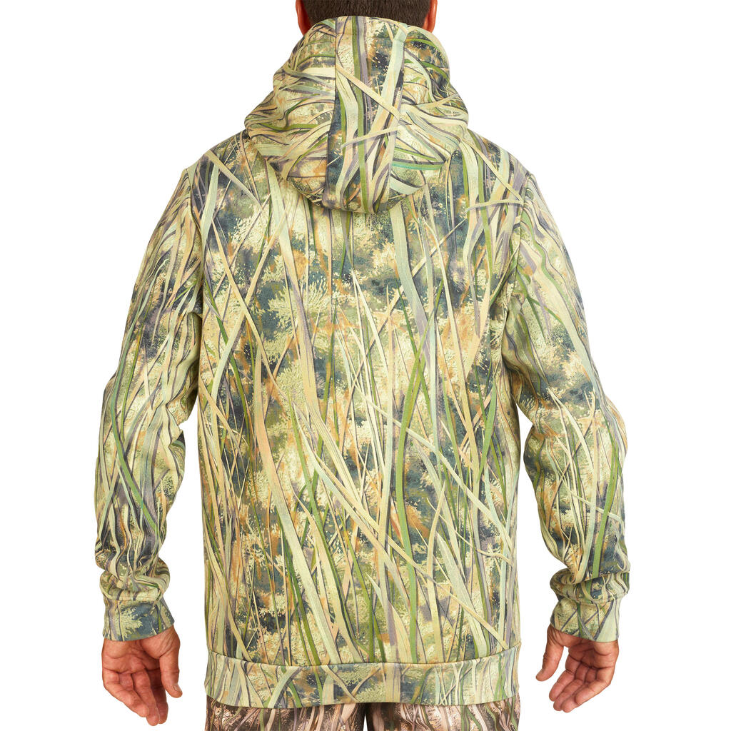 Sweatshirt 500 Warm Camouflage Schilf