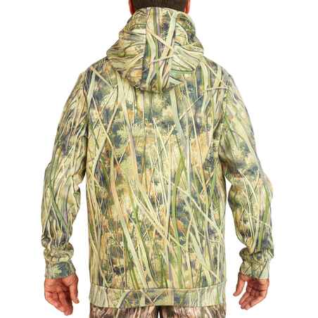 500 Hooded Hunting Sweatshirt - Wetlands Camo - Decathlon