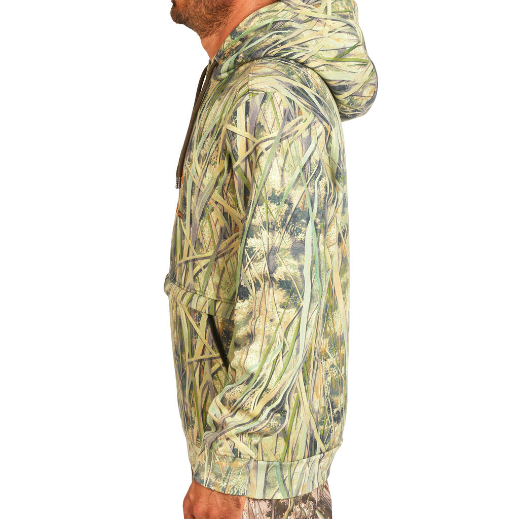 Sweatshirt 500 Warm Camouflage Schilf