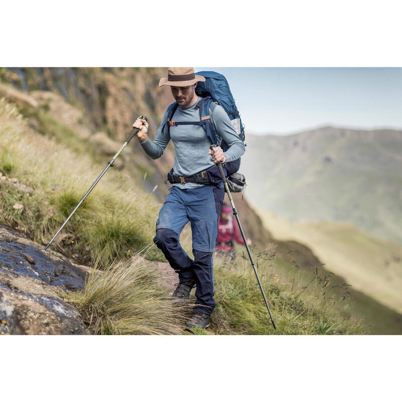 Pantalon modulable trekking montagne TREK500 homme bleu