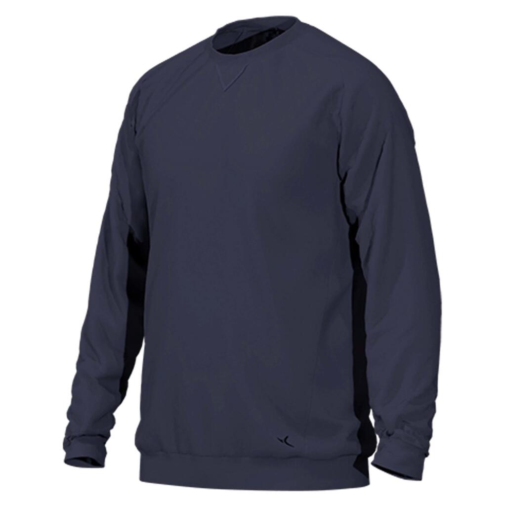 Men's Straight-Cut Crew Neck Long Sweatshirt 100 - Blue/Black