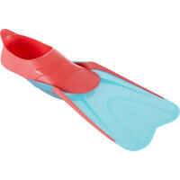 Kids' Diving Fins - FF 100 Soft Rose and Turquoise