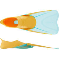 Palmes SUBEA de snorkeling SNK 500 enfant orange Turquoise