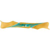Kids' Diving Fins - FF 100 Soft Orange and Turquoise