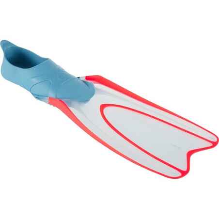 Aletas Snorkel FF 100 React Adulto Claro Fluorescente Calzantes